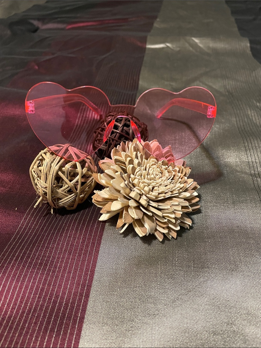 Pink Heart-Shaped Sunglasses Women Accessories